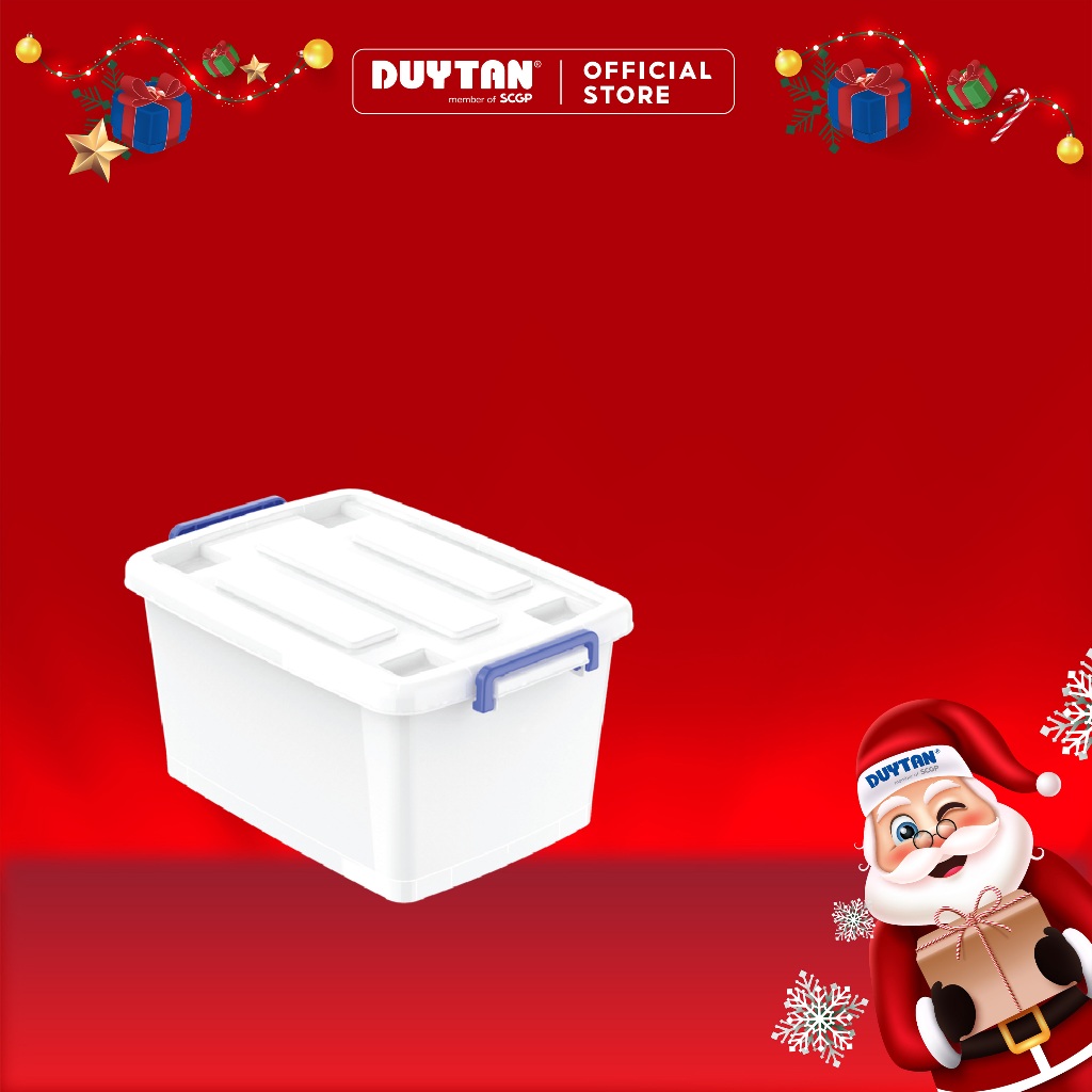 Thùng vuông Duy Tân kích thước 30 lít có bánh xe giúp lưu trữ vật dụng tối ưu không gian sống và làm việc