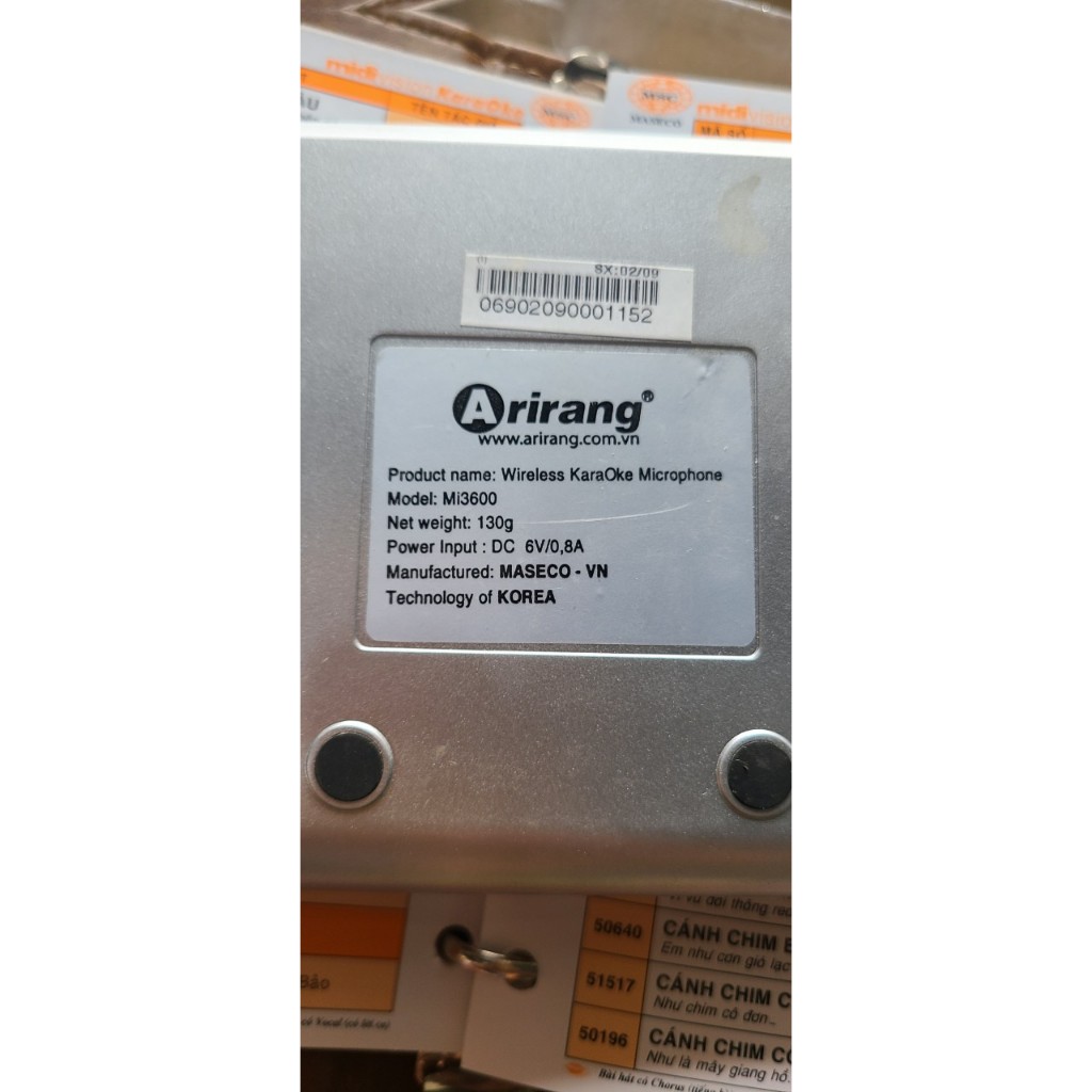 Bộ micro arirang Wireless Mi 3600 có đầu thu có remoster nguyên hộp