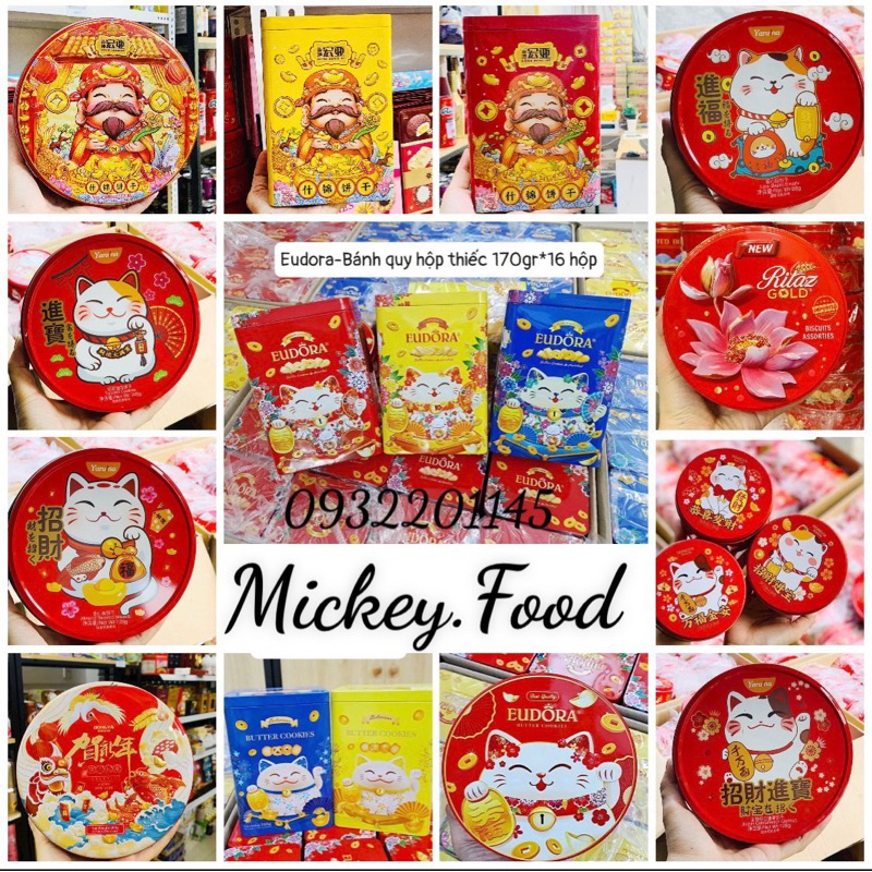 Bánh quy thần tài Hongya hộp thiếc 200-268g-308g