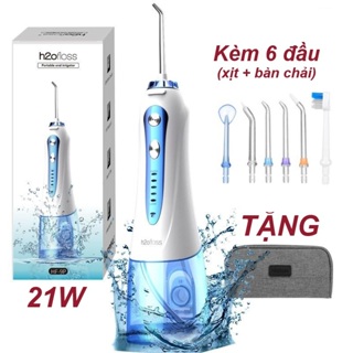 Máy tăm nước H2OFloss HF-P11 HERO 21W kèm 6 đầu vệ sinh răng miệng