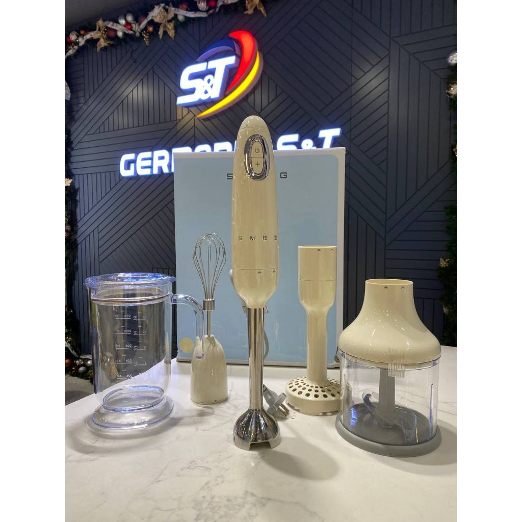 Bộ máy xay cầm tay SMEG HBF22 nội địa Đức, Bộ máy xay nhà bếp đa năng phong cách Vintage GermanySnT