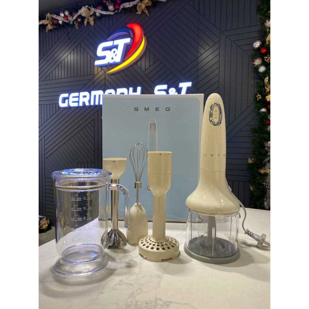 Bộ máy xay cầm tay SMEG HBF22 nội địa Đức, Bộ máy xay nhà bếp đa năng phong cách Vintage GermanySnT