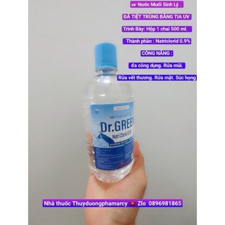 ☆ nước muối sinh lý dr.green ☆ khử trùng bằng công nghệ tia uv hiện đại. đa công dụng.