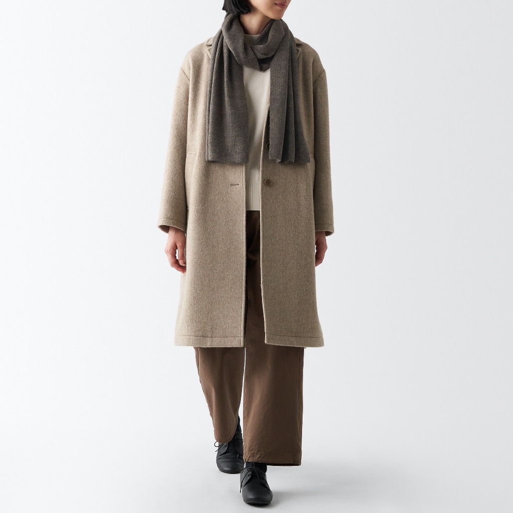 MUJI KHĂN CHOÀNG VẢI GÂN TỪ SỢI TÁI CHẾ PHA ２７×１８０ｃｍ