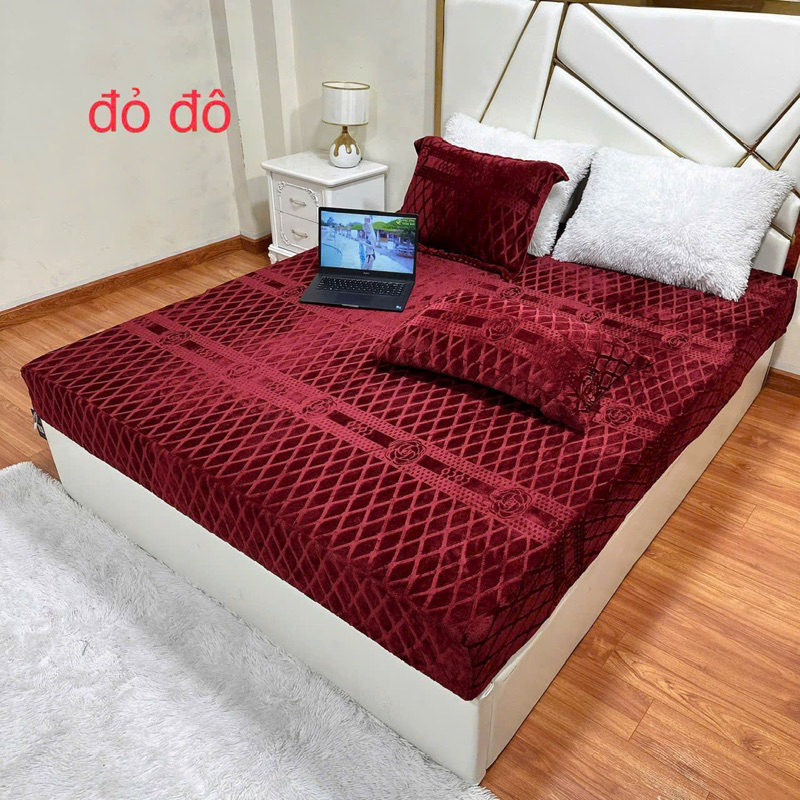 Ga gối 3 món nỉ nhung CoCo siêu xịn ,mịn 1m4x2m 1m6x2m 1m8x2m 2mx2m2