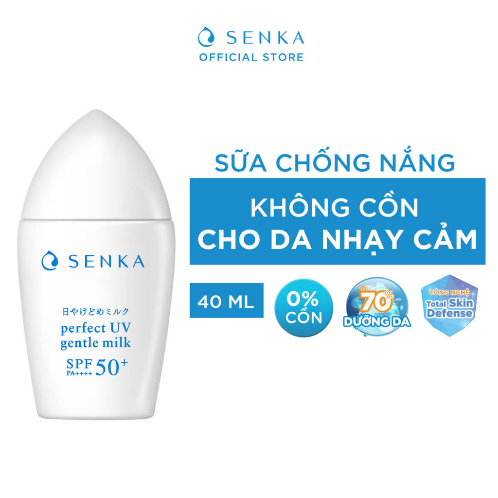 [Norin Pham x Senka] Sữa chống nắng cho da nhạy cảm Senka Perfect UV Gentle Milk A 40ml