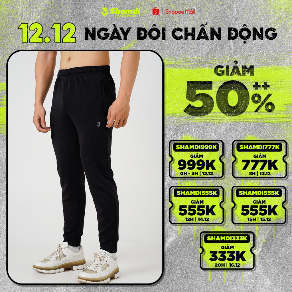 Quần Jogger Nam SHAMDI Chất Liệu Poly Cao Cấp Mềm Mại, Tôn Dáng Cho Dân Chơi Thể Thao - SD1005