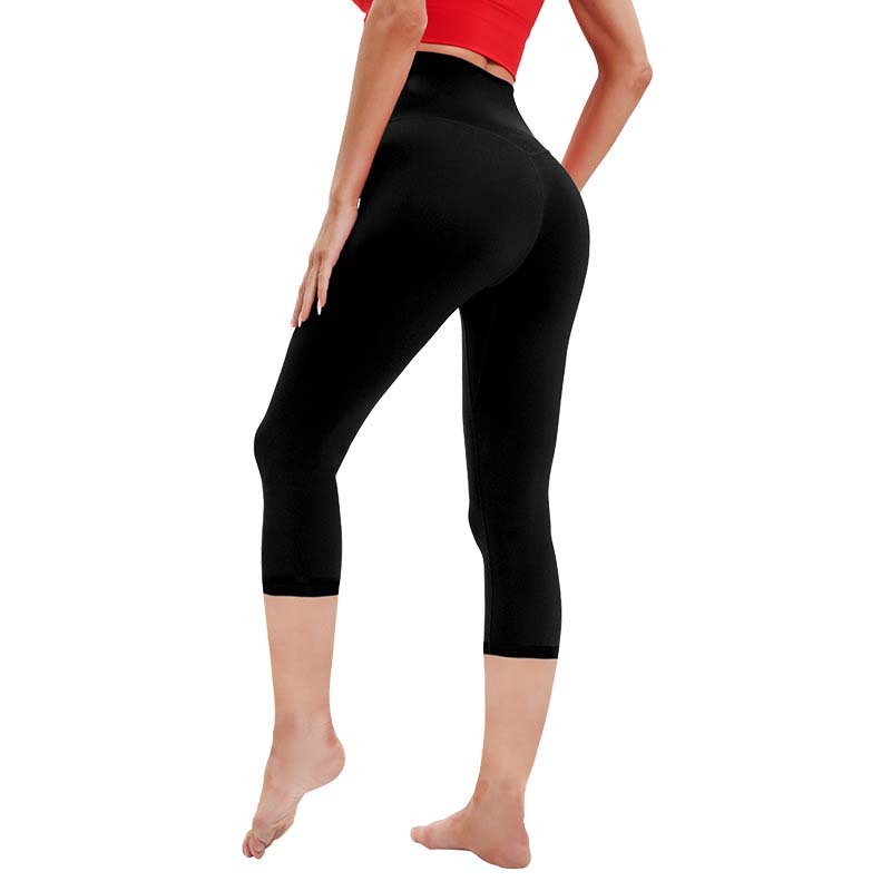 Quần Legging Nữ Lửng Qua Gối Cạp Cao Ôm Tôn Dáng Vải Thun Lạnh Poly co giãn 4 chiều Dày Dặn Đẹp Thoáng mát YOLO SPORT