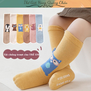 Tất Đùi Chống Trơn Trượt Cho Bé 0-3 Tuổi Hình Thú Cute, Vớ Đùi Chống Trượt Bé Trai Bé Gái (T43)