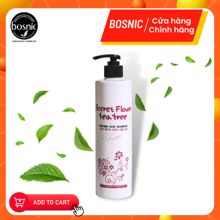 Dầu Gội Phục Hồi Hương Hoa BOSNIC 500ML - Secret Flower Tea Tree Perfume
