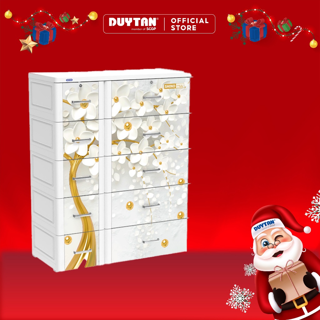 Tủ nhựa Duy Tân Shino 5 tầng 10 ngăn lớn nhỏ tiện lợi sắp xếp quần áo, vật dụng đa năng trong một