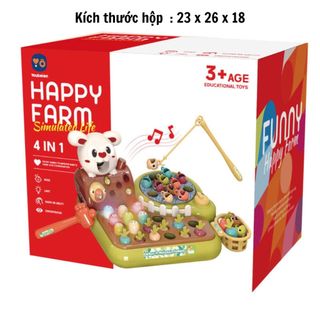 Bộ đồ chơi giáo dục montessori,nông trại vui vẻ 4in1,giúp trẻ phát triển toàn diện