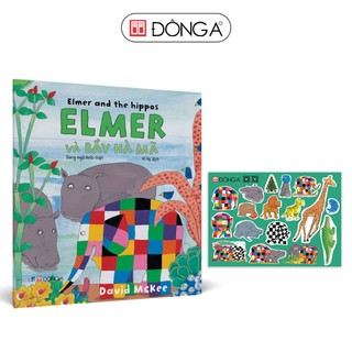 Sách - elmer và bầy hà mã - tặng 1 sticker đồng bộ - đông a