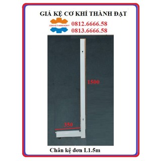 Chân trụ giá kệ siêu thị, chân trụ chữ L- chân L kệ siêu thị chiều cao 1.5m