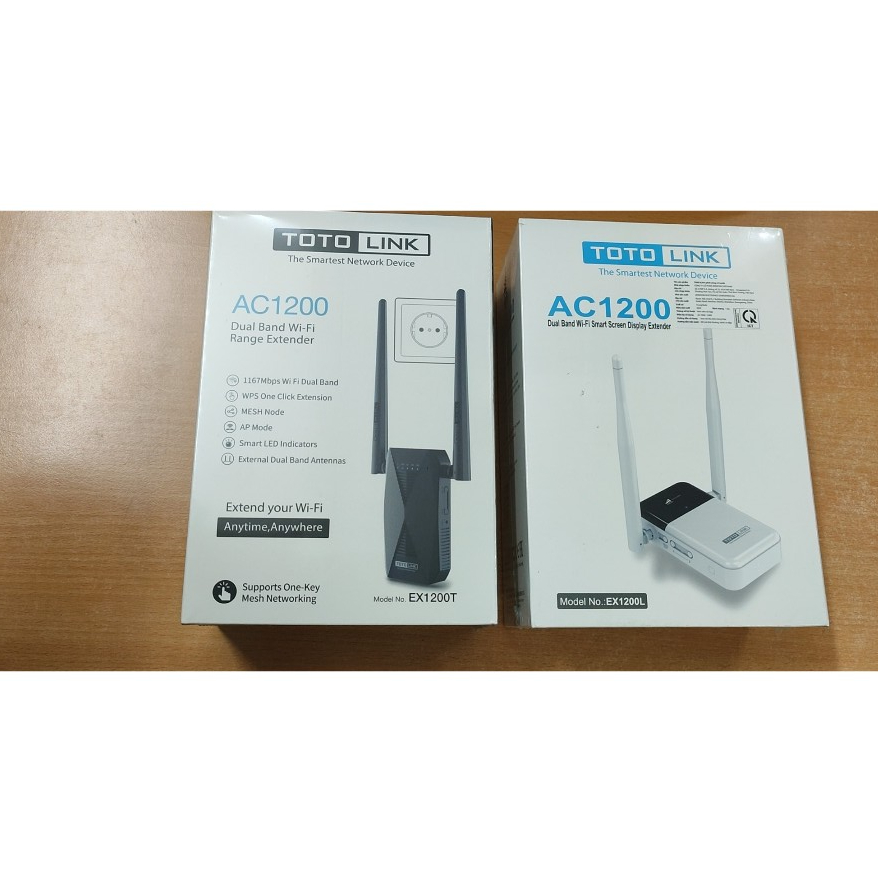 Kích sóng Wi-Fi EX1200L, EX1200T Totolink Băng Tần Kép AC1200 - Hàng Chính hãng