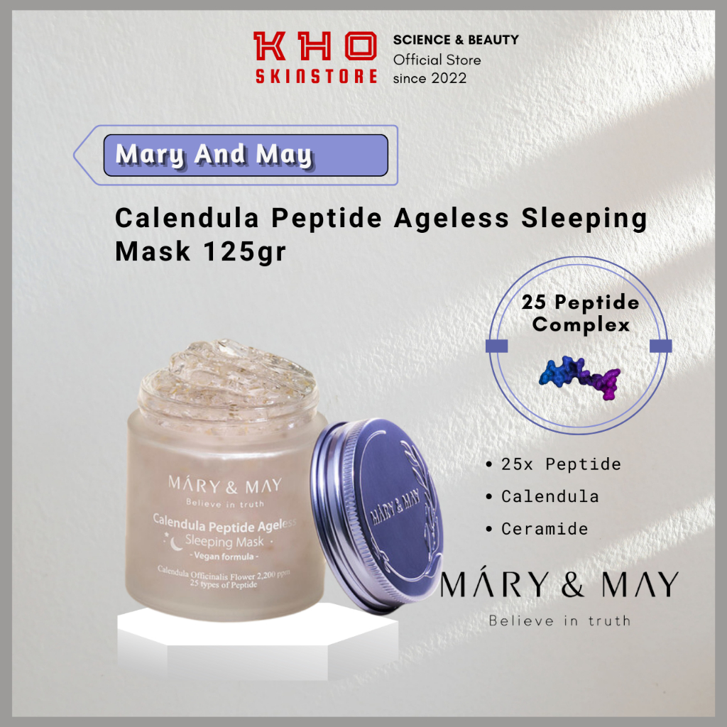 Mary&amp;May Mặt nạ chống lão hóa CALENDULA PEPTIDE AGELESS SLEEPING MASK