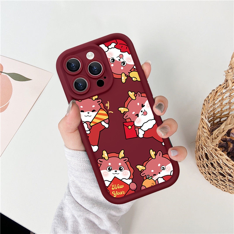 Ốp lưng iphone camera viền cao Rồng lì xì 6/6s/6plus/7/8/plus/x/xs/11/12/13/14/15/pro/max/plus/promax - Awifi Case Z1-7