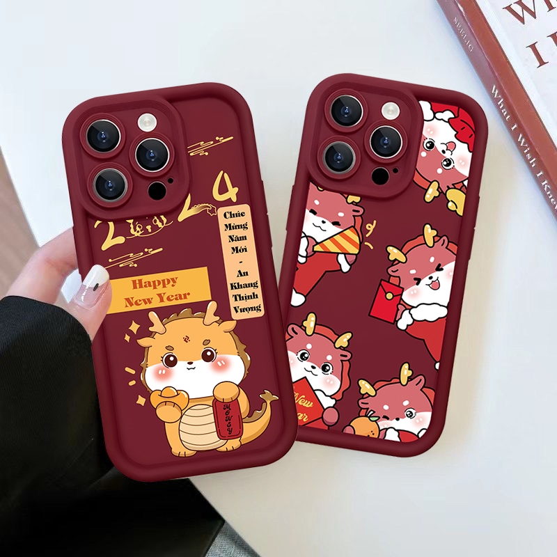 Ốp lưng iphone camera viền cao Rồng lì xì 6/6s/6plus/7/8/plus/x/xs/11/12/13/14/15/pro/max/plus/promax - Awifi Case Z1-7