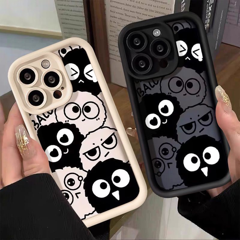 Ốp lưng iphone camera viền cao black ball 6/6s/6plus/7/8/plus/x/xs/11/12/13/14/15/pro/max/plus/promax - Awifi Case B5-2