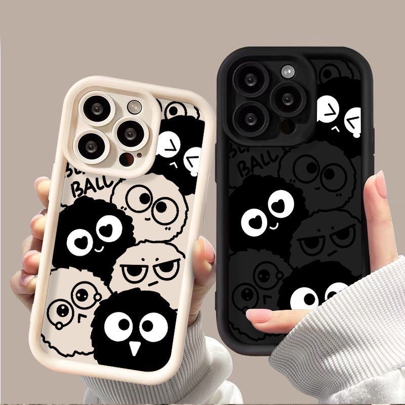 Ốp lưng iphone camera viền cao black ball 6/6s/6plus/7/8/plus/x/xs/11/12/13/14/15/pro/max/plus/promax - Awifi Case B5-2