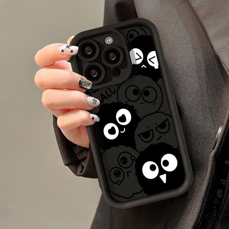 Ốp lưng iphone camera viền cao black ball 6/6s/6plus/7/8/plus/x/xs/11/12/13/14/15/pro/max/plus/promax - Awifi Case B5-2