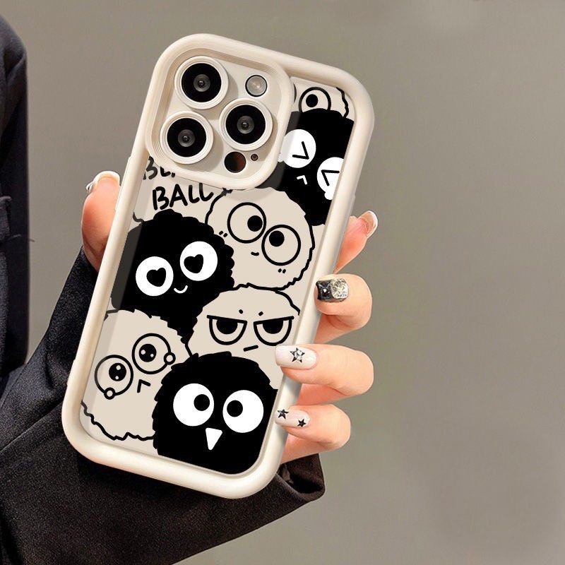 Ốp lưng iphone camera viền cao black ball 6/6s/6plus/7/8/plus/x/xs/11/12/13/14/15/pro/max/plus/promax - Awifi Case B5-2