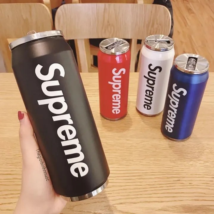 Bình Giữ Nhiệt 400ML Hình Dáng Lon CoCa, Có Vòi Hút