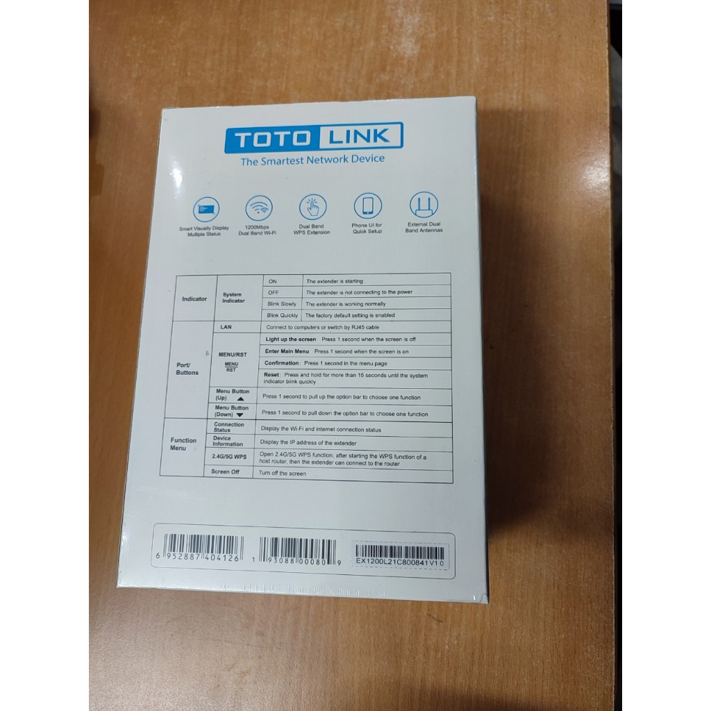 Kích sóng Wi-Fi EX1200L, EX1200T Totolink Băng Tần Kép AC1200 - Hàng Chính hãng