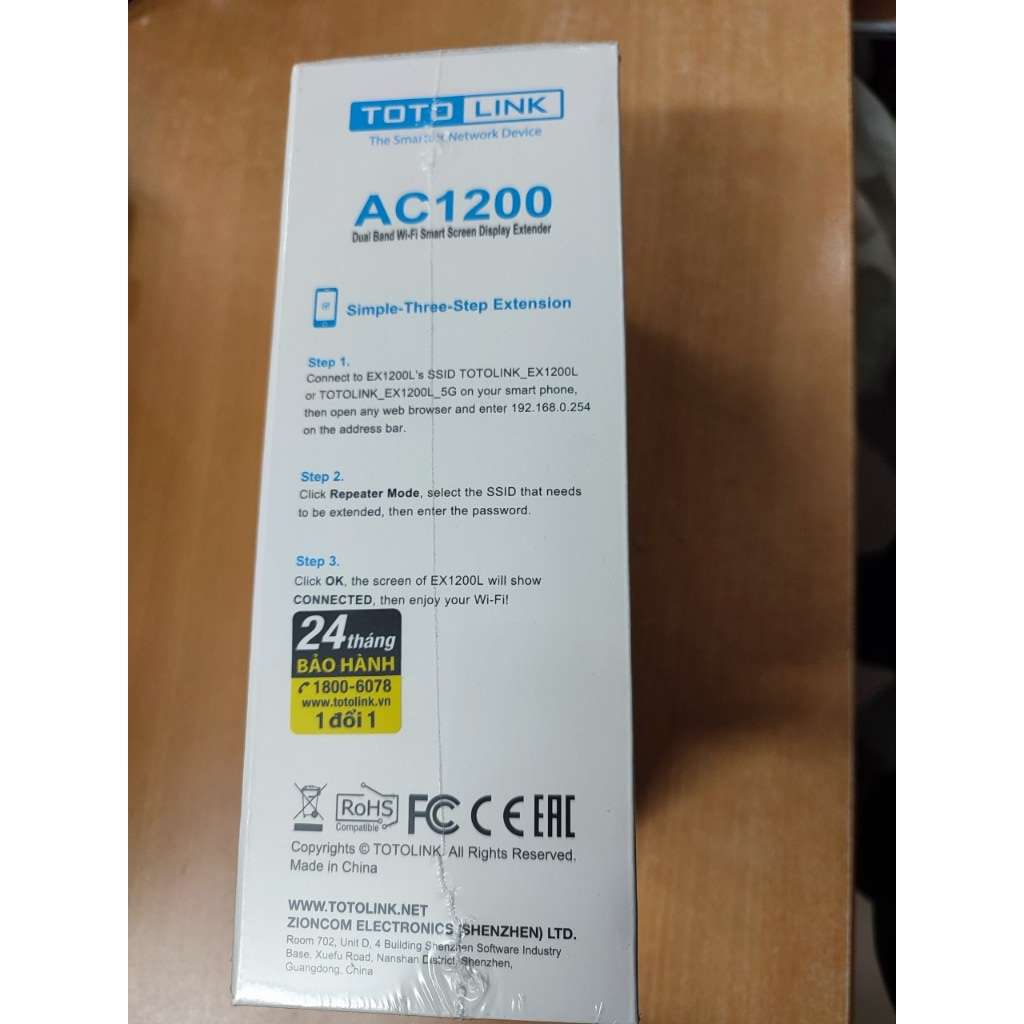 Kích sóng Wi-Fi EX1200L, EX1200T Totolink Băng Tần Kép AC1200 - Hàng Chính hãng