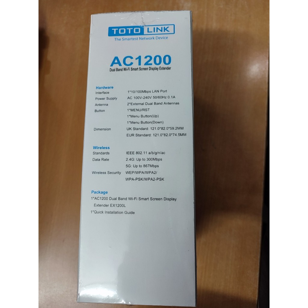 Kích sóng Wi-Fi EX1200L, EX1200T Totolink Băng Tần Kép AC1200 - Hàng Chính hãng