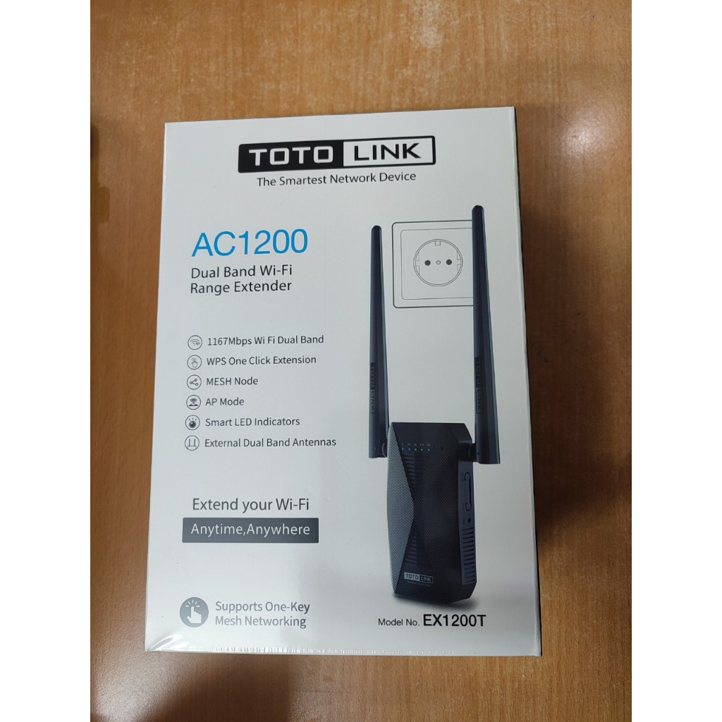 Kích sóng Wi-Fi EX1200L, EX1200T Totolink Băng Tần Kép AC1200 - Hàng Chính hãng