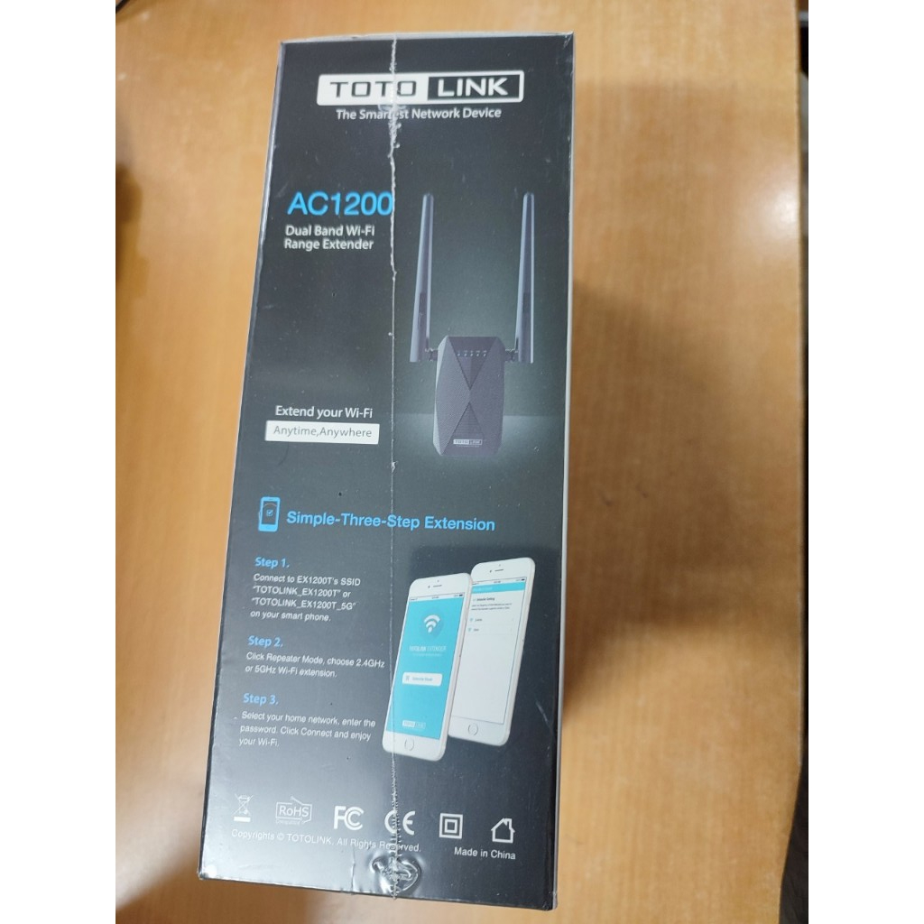 Kích sóng Wi-Fi EX1200L, EX1200T Totolink Băng Tần Kép AC1200 - Hàng Chính hãng