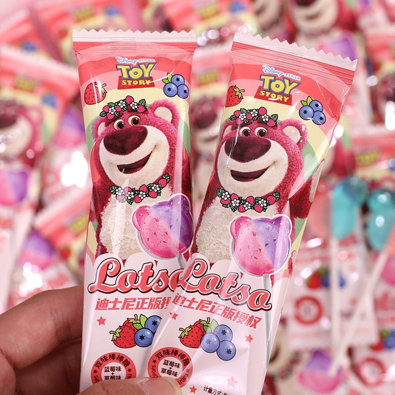 Combo 300g Kẹo mút trái cây Gấu dâu Lotso Món quà tặng trẻ vô cùng đáng yêu