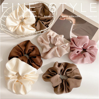 SET 3 Dây buộc tóc scrunchies lụa xinh xắn - Chất liệu lụa mềm mại