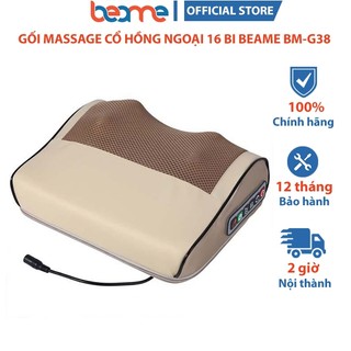 Gối Massage Cổ Vai Gáy Hồng Ngoại 16 Bi Beame BM-G38