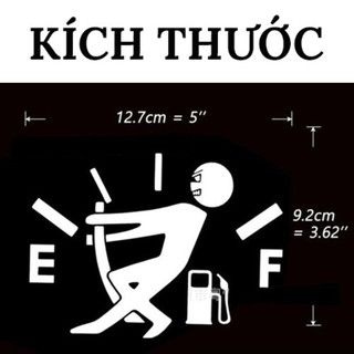 Tem dán trang trí  nắp bình xăng ô tô