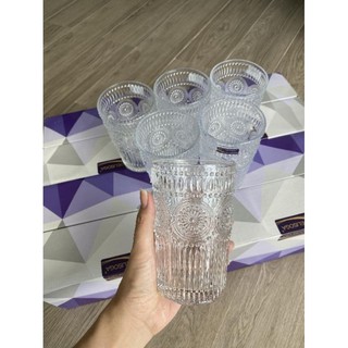 Bộ 6 cốc thủy tinh 330ml siêu đẹp