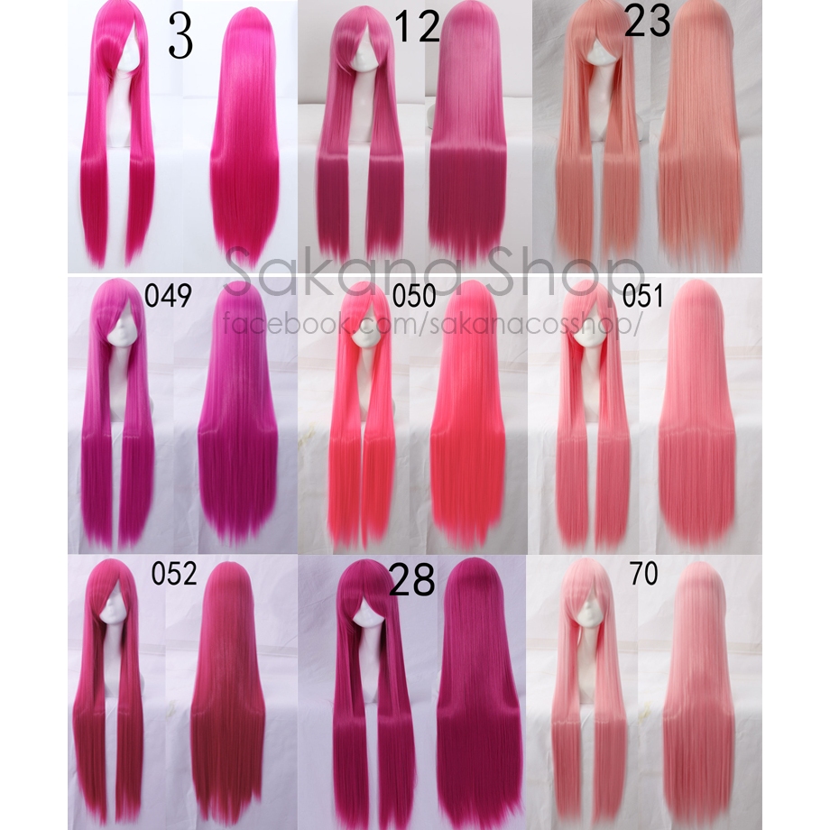Tóc giả  100cm cơ bản thẳng dài lưới hoa chịu nhiệt hoá trang halloween Sakana cosplay