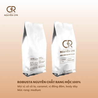 Cà phê Hạt Robusta rang mộc 100% nguyên chất