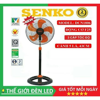 Quạt đứng công nghiệp Senko DCN1806 công suất 65w sải cánh 45 cm chính hãng