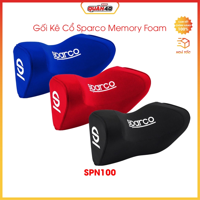 Gối Kê Cổ Ôtô Sparco SPN100 - Memory Foam Siêu Êm - Hàng Chính Hãng