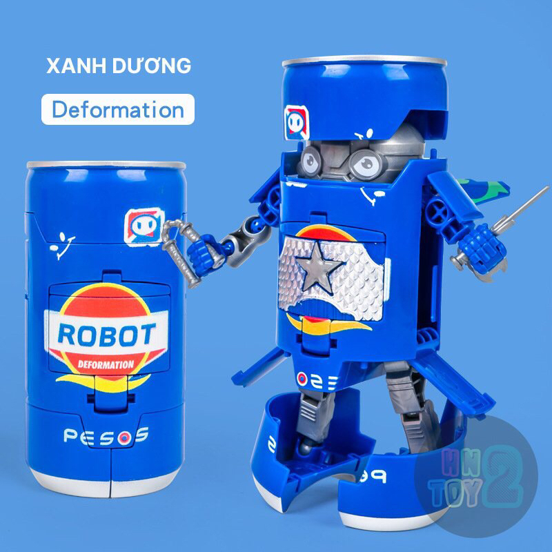 Đồ chơi Lon nước ngọt biến hình thành robot transformer