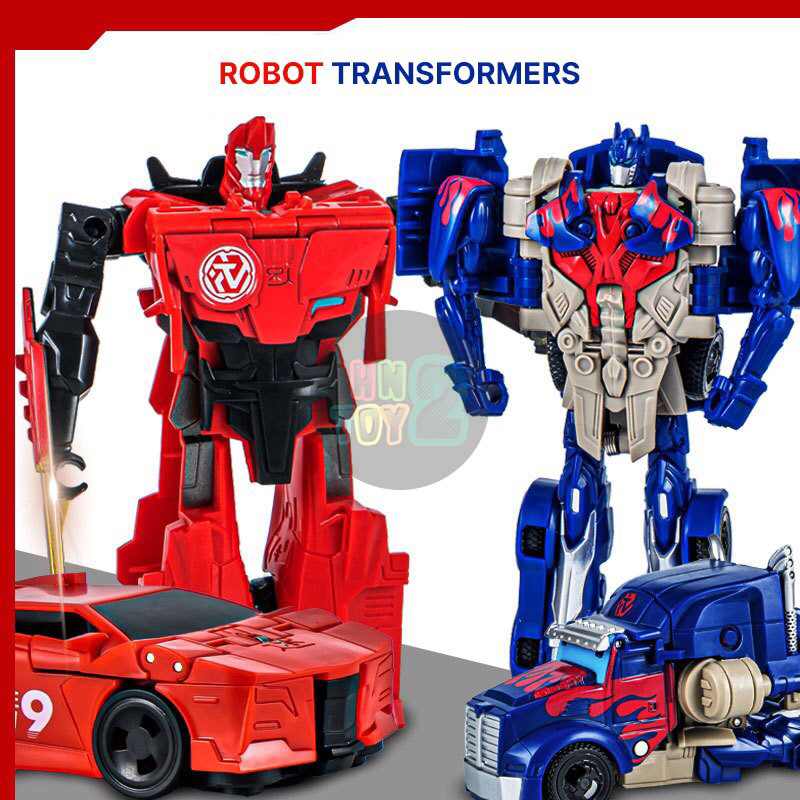 Đồ chơi ô tô lắp ghép robot biến hình Transformer Optimus Prime độc đáo