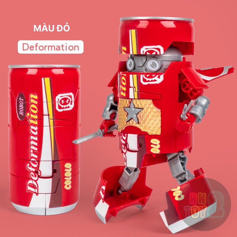 Đồ chơi Lon nước ngọt biến hình thành robot transformer