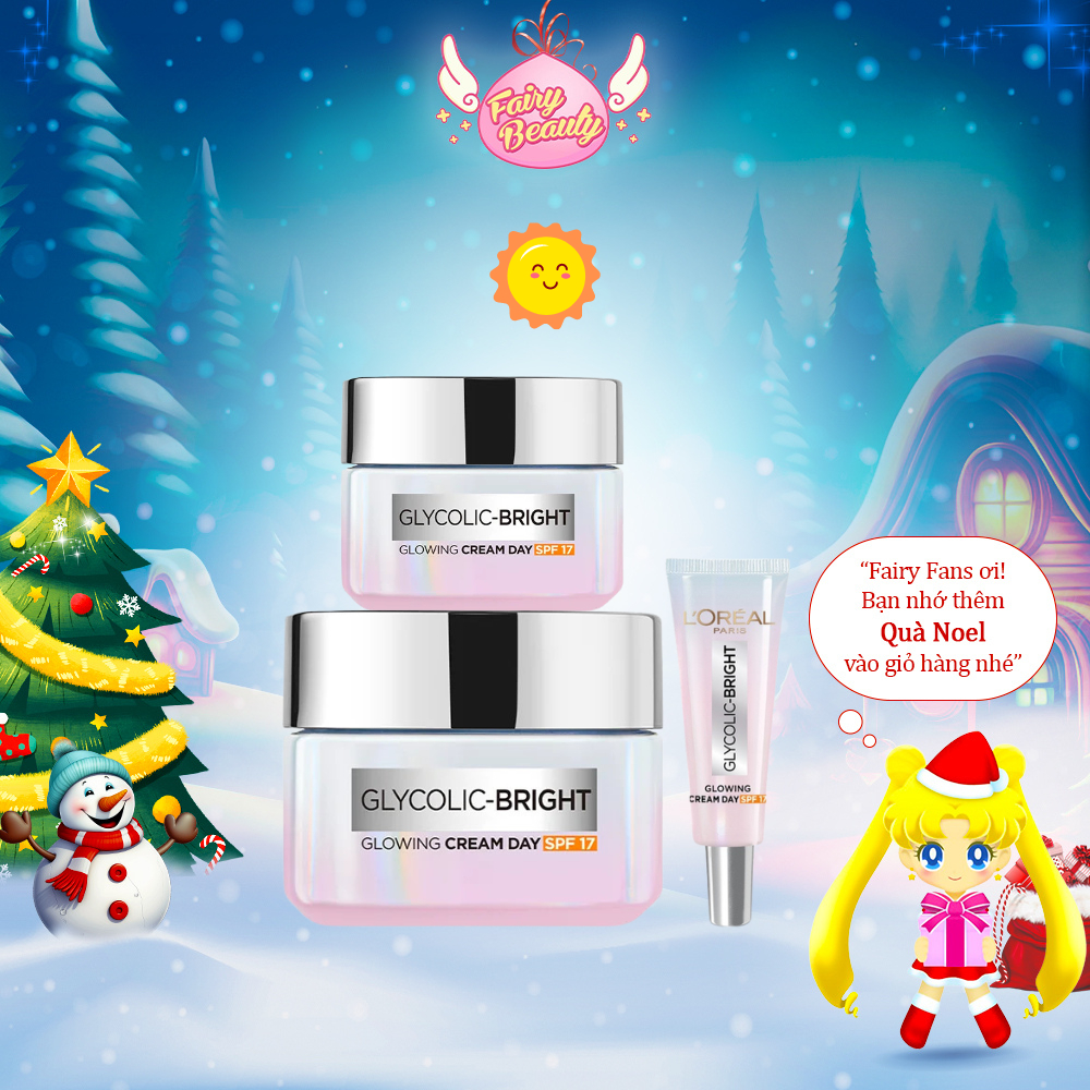 Kem Dưỡng Ban Ngày AHA Giúp Sáng Da, Mờ Thâm Nám Và Cấp Ẩm Mềm Mịn Glycolic Bright SPF 17 50/15/7.5ml