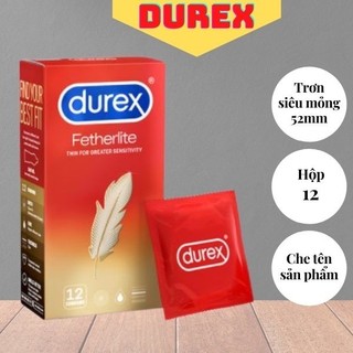 Bao cao su Durex Fertherlite Chính Hãng - Gân Gai, Kéo Dài Thời Gian QH