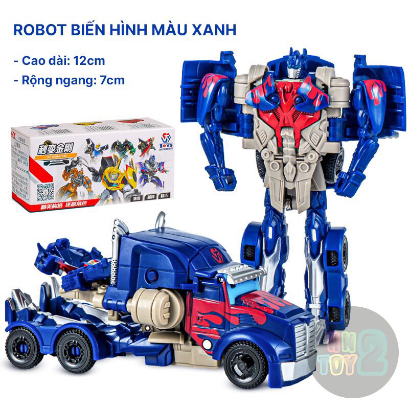 Đồ chơi ô tô lắp ghép robot biến hình Transformer Optimus Prime độc đáo