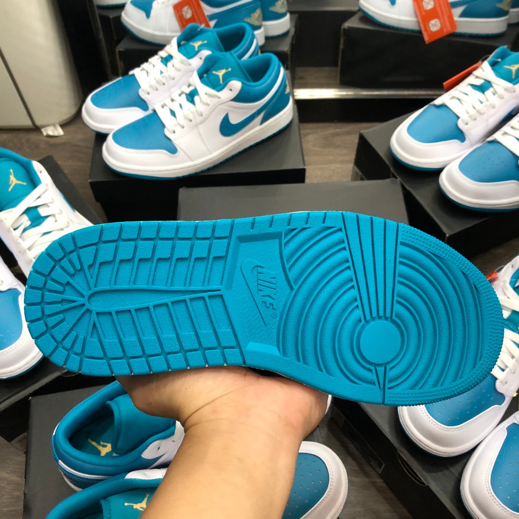 Giày thể thao Nike Jordan 1 Low White / Teal 553558 174