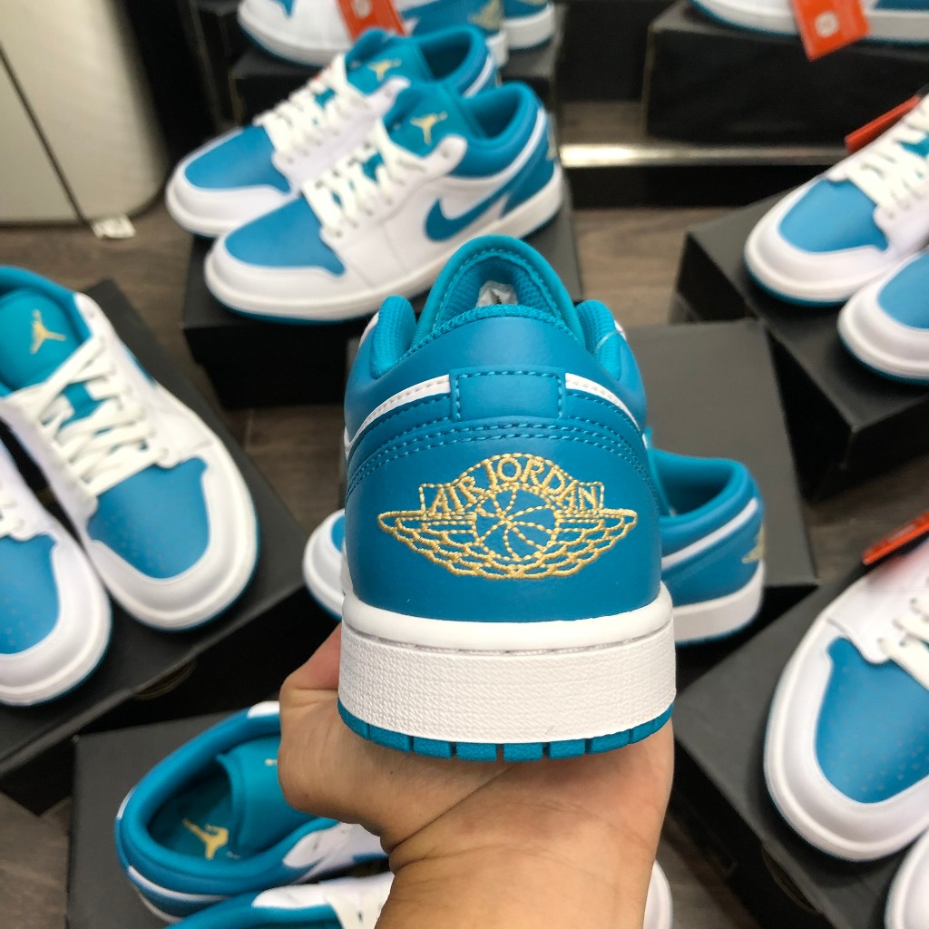 Giày thể thao Nike Jordan 1 Low White / Teal 553558 174