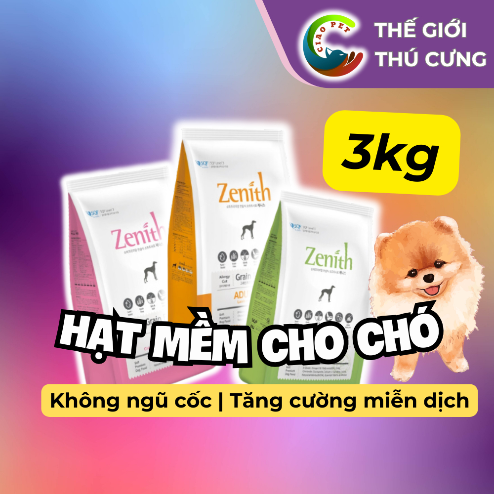 Thức ăn hạt mềm cho chó Zenith | Không ngũ cốc | Hỗ trợ miễn dịch | Phát triển xương khớp